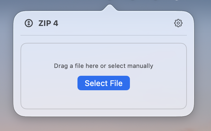 ZIP 4 app interface